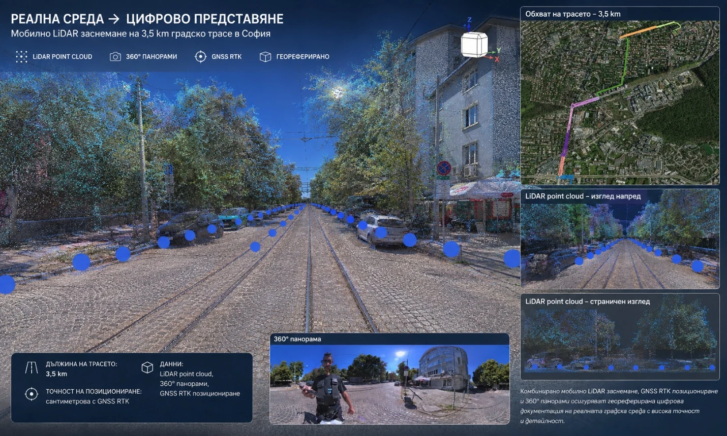 Обобщение на мобилно LiDAR заснемане и цифрово представяне
